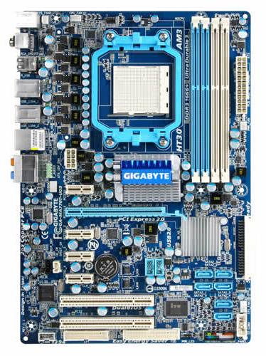 Плата AMD SAM2 AM3 GIGABYTE GA-MA770T-UD3 на DDR3 c 5 PCI-EXPRESS, Розуміє ВСІ до Phenom II X6 125W