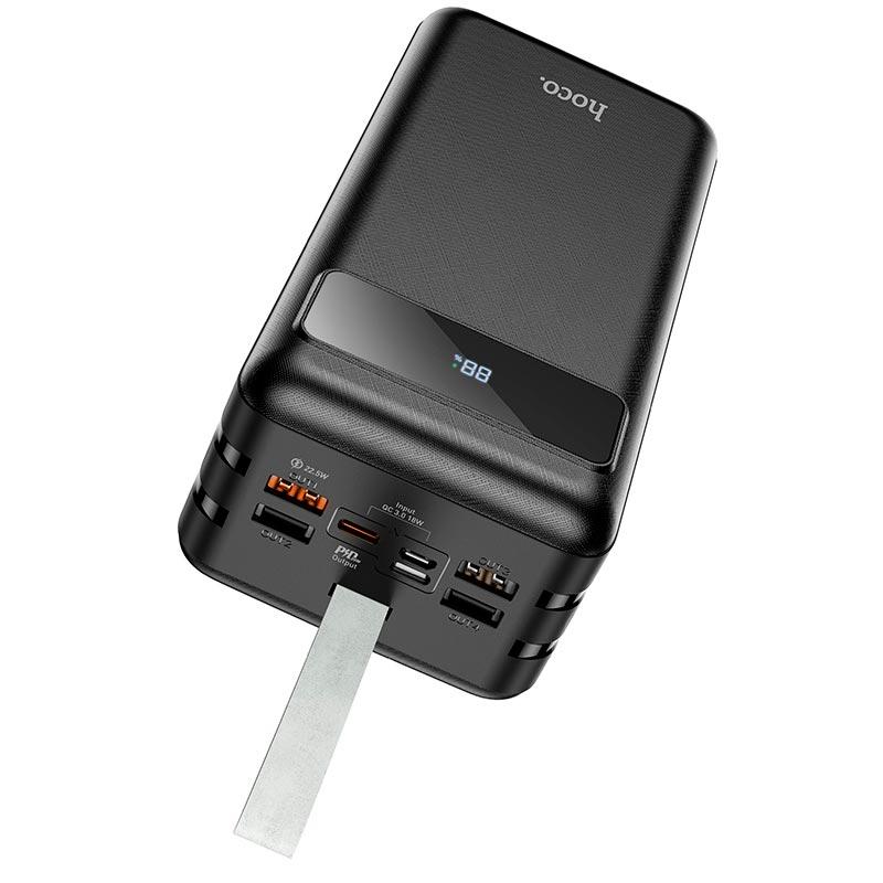 Power Bank Hoco J86B 60000 mah 22.5w PD20W/QC/LCD/Lamp 60 000mAh Чорна
