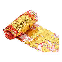 Фольга-сітка для нігтів декоративна золото/помаранчевий