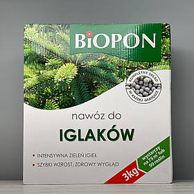 Добриво Biopon для хвойних рослин гранули 3 кг