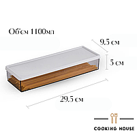 Набір контейнер для зберігання спагетті та інших продуктів Cooking House 2шт, пластикові контейнери для круп з гнучкою кришкою, фото 4