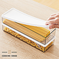 Набір контейнер для зберігання спагетті та інших продуктів Cooking House 2шт, пластикові контейнери для круп з гнучкою кришкою, фото 8