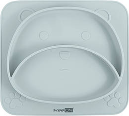 Силіконова тарілка дитяча FreeON Bear, mint