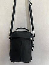 Чоловіча сумка з натуральної шкіри 3924-11BLACK чорна, фото 3