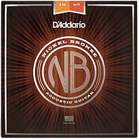 Струны для акустической гитары D'Addario NB1047 NICKEL BRONZE EXTRA LIGHT (10-47)