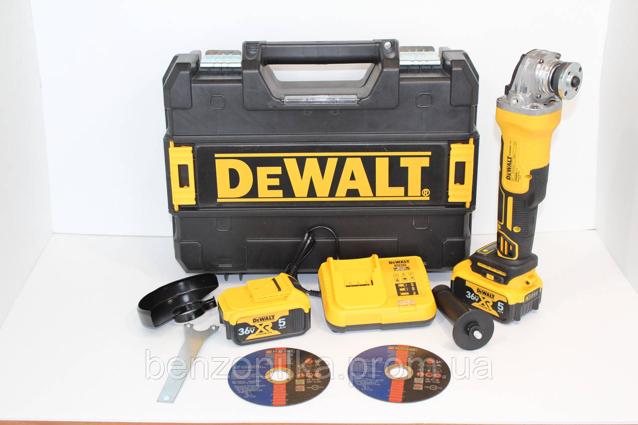 Аккумуляторная болгарка безщеточная Dewalt DCG405P2 - фото 1 - id-p1898263711