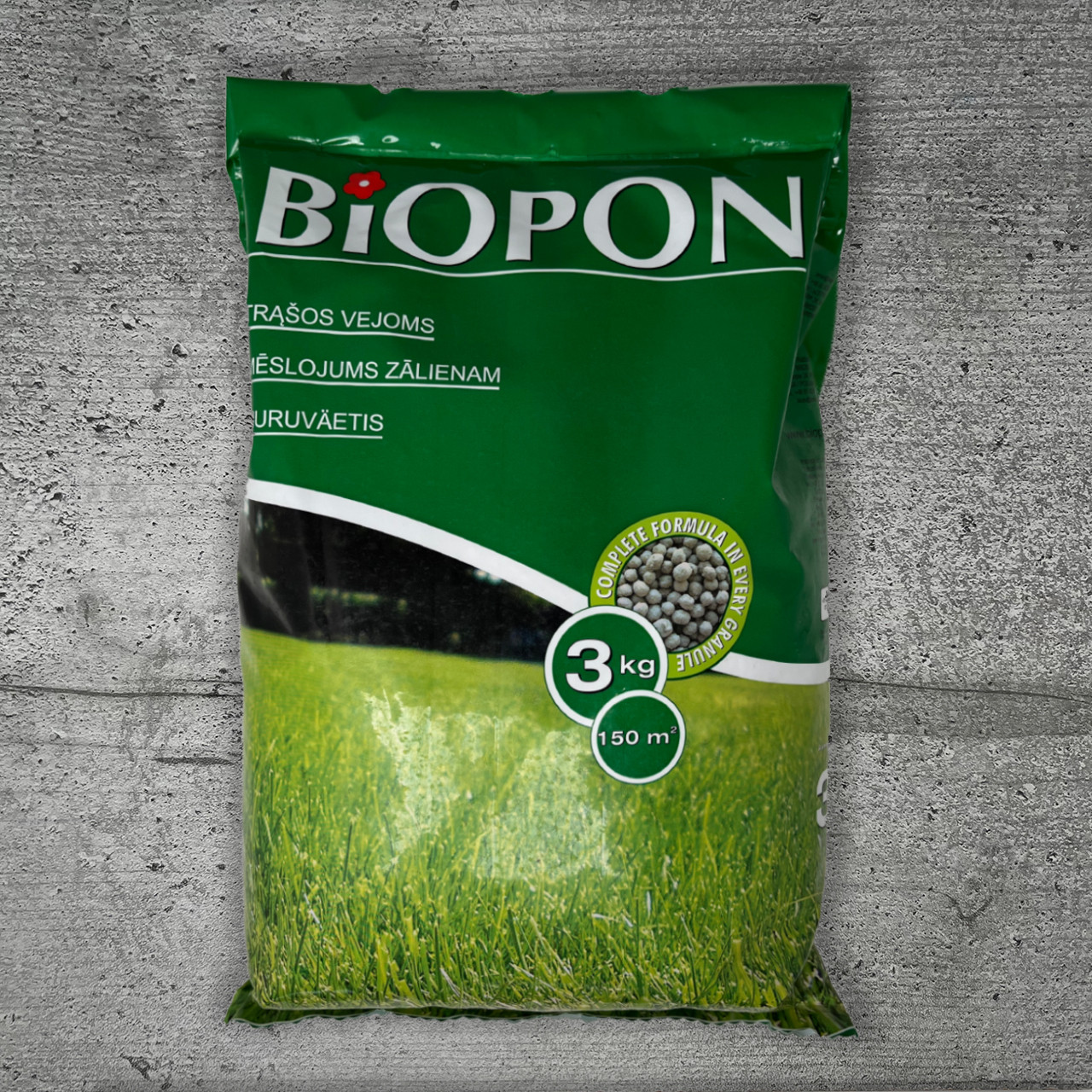 Добриво Biopon для газону гранули 3 кг