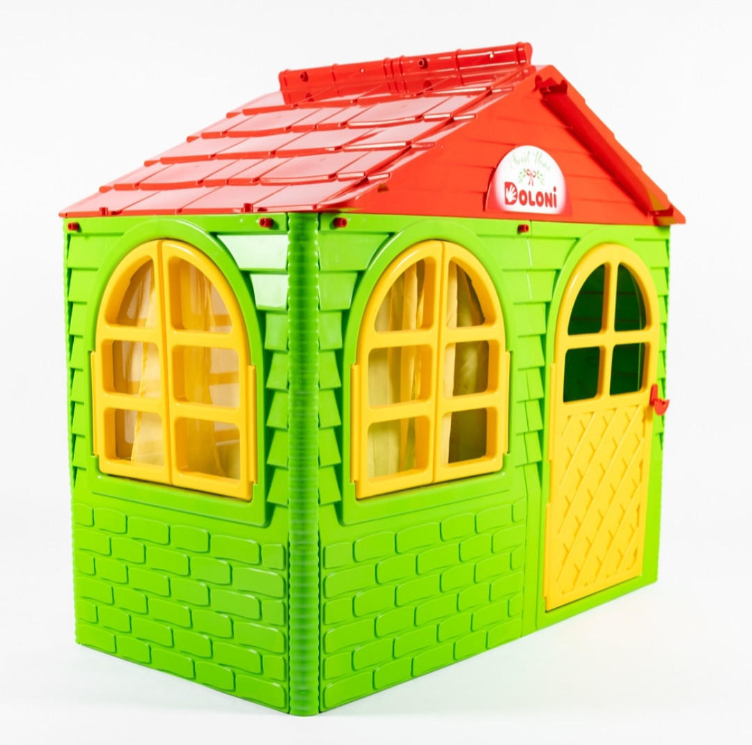 Детский игровой пластиковый домик со шторками ТМ Doloni 02550/13 маленький - фото 1 - id-p1425202013