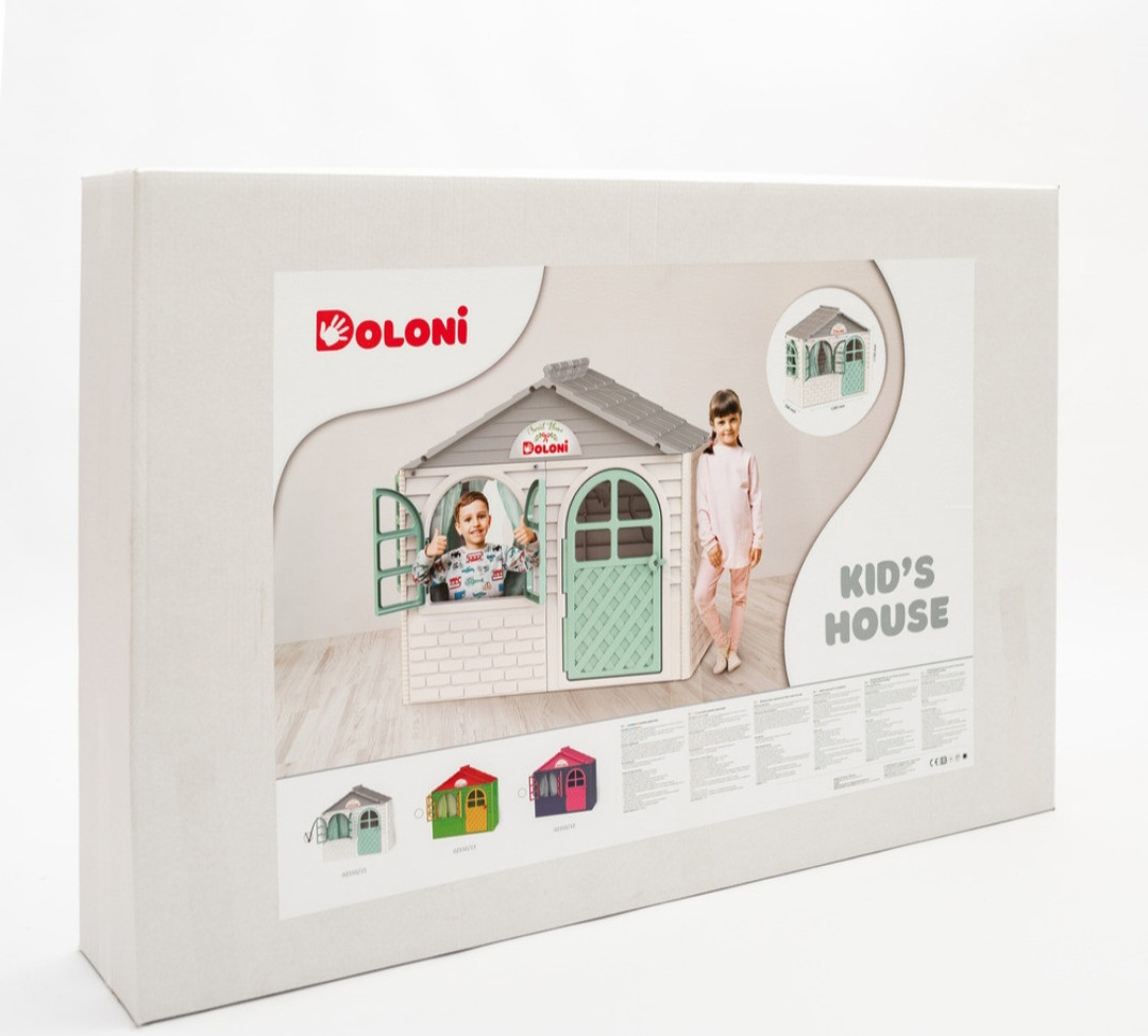 Детский игровой пластиковый домик со шторками ТМ Doloni 02550/13 маленький - фото 4 - id-p1425202013