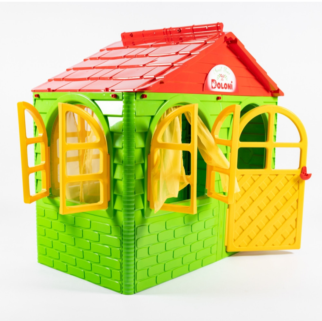 Детский игровой пластиковый домик со шторками ТМ Doloni 02550/13 маленький - фото 3 - id-p1425202013