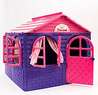 Детский игровой пластиковый домик со шторками ТМ Doloni средний 02550/1
