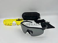 Баллистические очки защитные тактические со сменными линзами чёрный