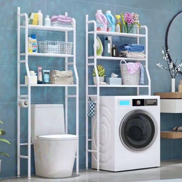 Полиця стелаж органайзер підлогова над унітазом або пральною машинкою Toilet Rack ⁇ етажерка для ванної