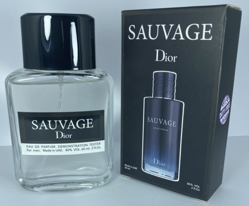 Мінітестер duty free 60 ml dior sauvage, діор саваг
