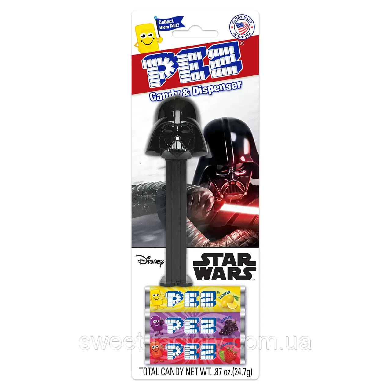 Диспенсер Pez Disney Star Wars Darth Vader 24g