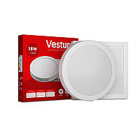 Круглий світлодіодний накладний світильник Vestum 18W 6000K 220V 1-VS-5307