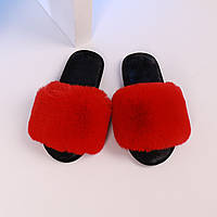 Женские домашние тапочки Halluci mini  Red-Black (Красный-Черный)