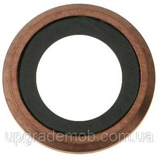 Скло камери iPhone 6S рожеве Rose Gold + кільце, фото 1