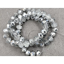 Намистини кришталеві рондель 8х6,5мм, дзеркальний