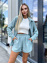 Яскравий літній жіночий костюм Sunny сорочка широкого крою та вільні шорти Dslip3844, фото 2