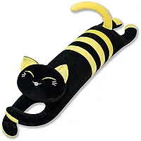 Игрушка подушка кошка черная обнимашка (110 см) krd0244