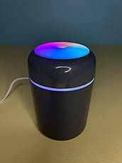 Ультразвуковий зволожувач повітря з підсвічуванням "DQ-107" Colorful Humidifier 300 мл, темно-сірий, фото 3