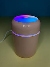 Ультразвуковий зволожувач повітря з підсвічуванням "DQ-107" Colorful Humidifier 300 мл, рожевий, фото 3