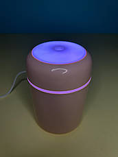 Ультразвуковий зволожувач повітря з підсвічуванням "DQ-107" Colorful Humidifier 300 мл, рожевий, фото 5