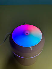 Ультразвуковий зволожувач повітря з підсвічуванням "DQ-107" Colorful Humidifier 300 мл, рожевий, фото 4