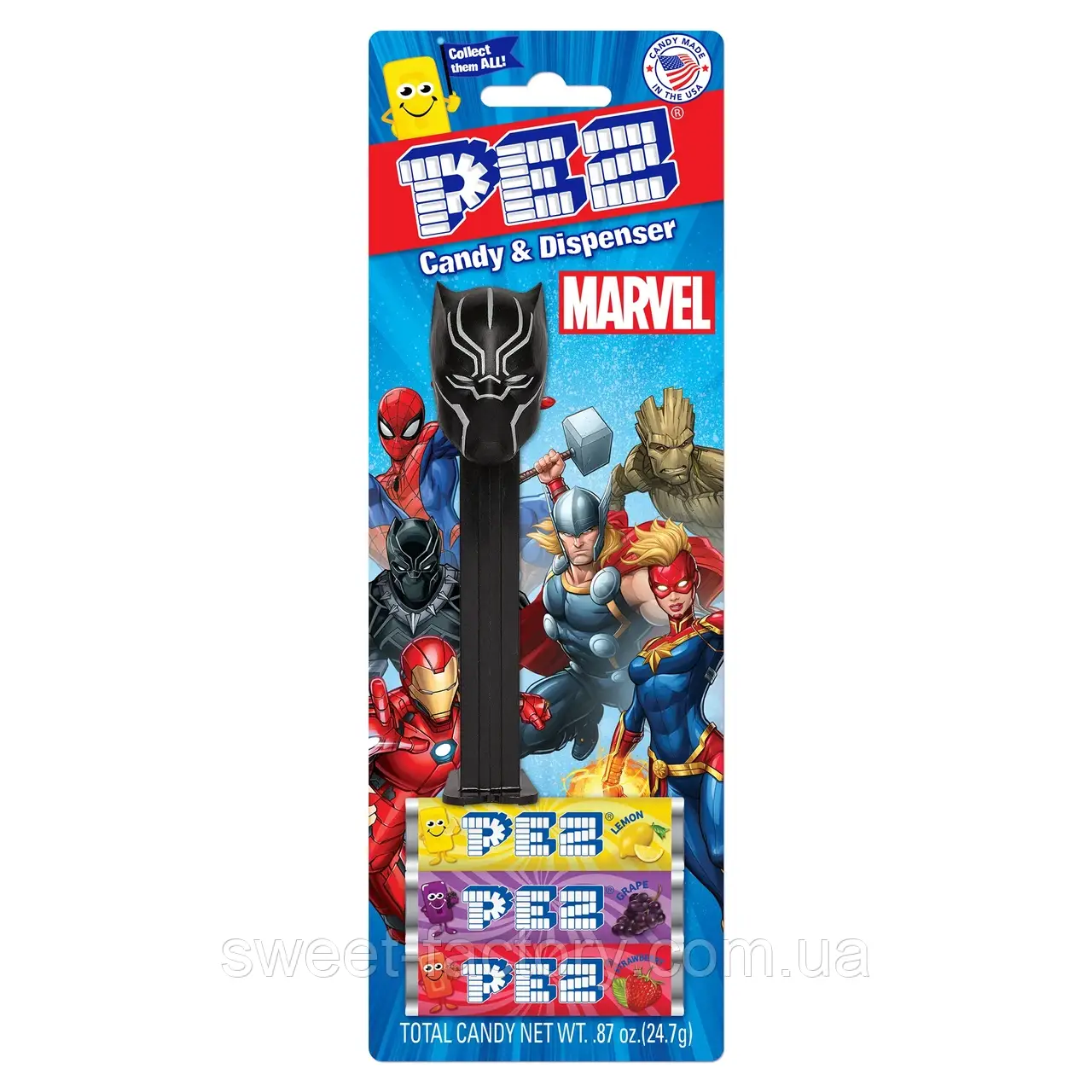 Диспенсер Pez Marvel Black Panther 24g