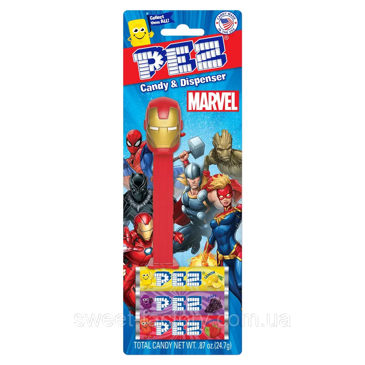 Диспенсер Pez Marvel Iron Man 24g