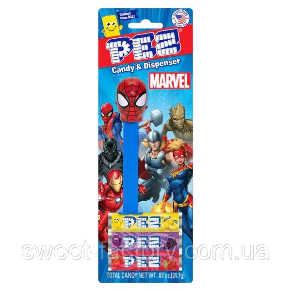 Диспенсер Pez Marvel Spider Man 24g