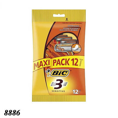 Станок BIC Sensitiv 3 леза 12 шт
