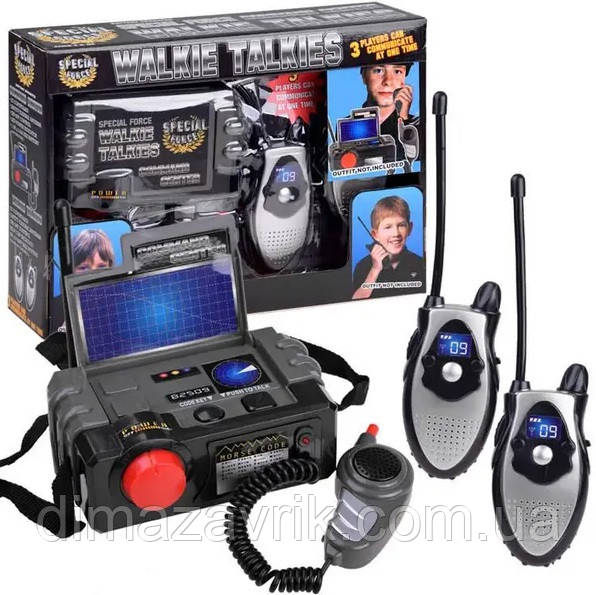 Ігровий набір Рація 2 шт Станція командного центру, на батарейках, у коробці, фото 1