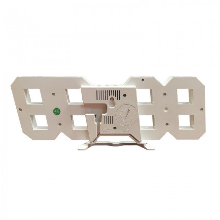 Электронные настольные LED часы с будильником и термометром VST-883 белые (Белая подсветка) - фото 3 - id-p1904813382