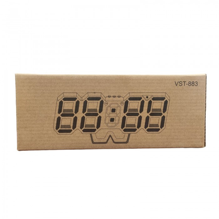 Электронные настольные LED часы с будильником и термометром VST-883 белые (Белая подсветка) - фото 6 - id-p1904813382
