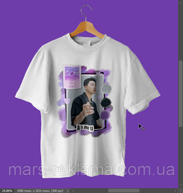 Футболка з принтом BTS