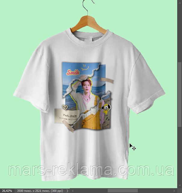 Футболка з принтом BTS