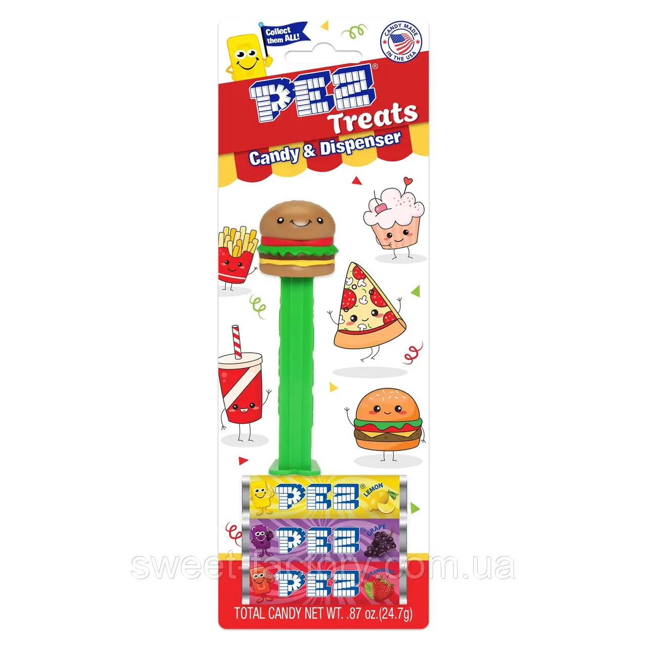 Диспенсер Pez Treats Burger 24g