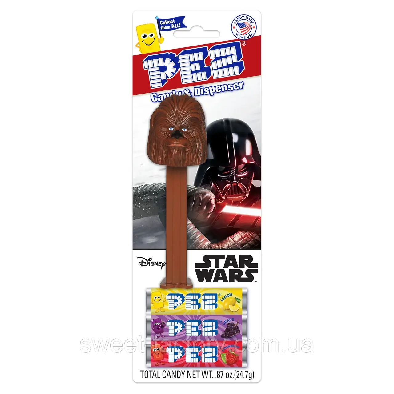 Диспенсер Pez Disney Star Wars Chewbacca 24g