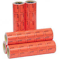 Від 4 шт. Цінник маленький 3,0х2,0 см "Цена" з рамкою  червоний 100 шт. купити дешево оптом в інтернет-магазині