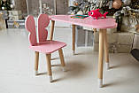 Дитячий столик тучка і стільчик метелик рожевий. Столик для ігор, занять, їжі, фото 10