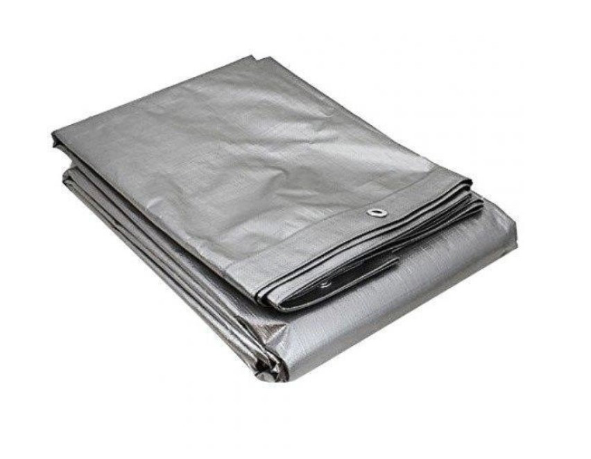 Тент 6х8 срібний тарпауліновий вологозахисний  підвищеної щільності  Х-TREME 78268