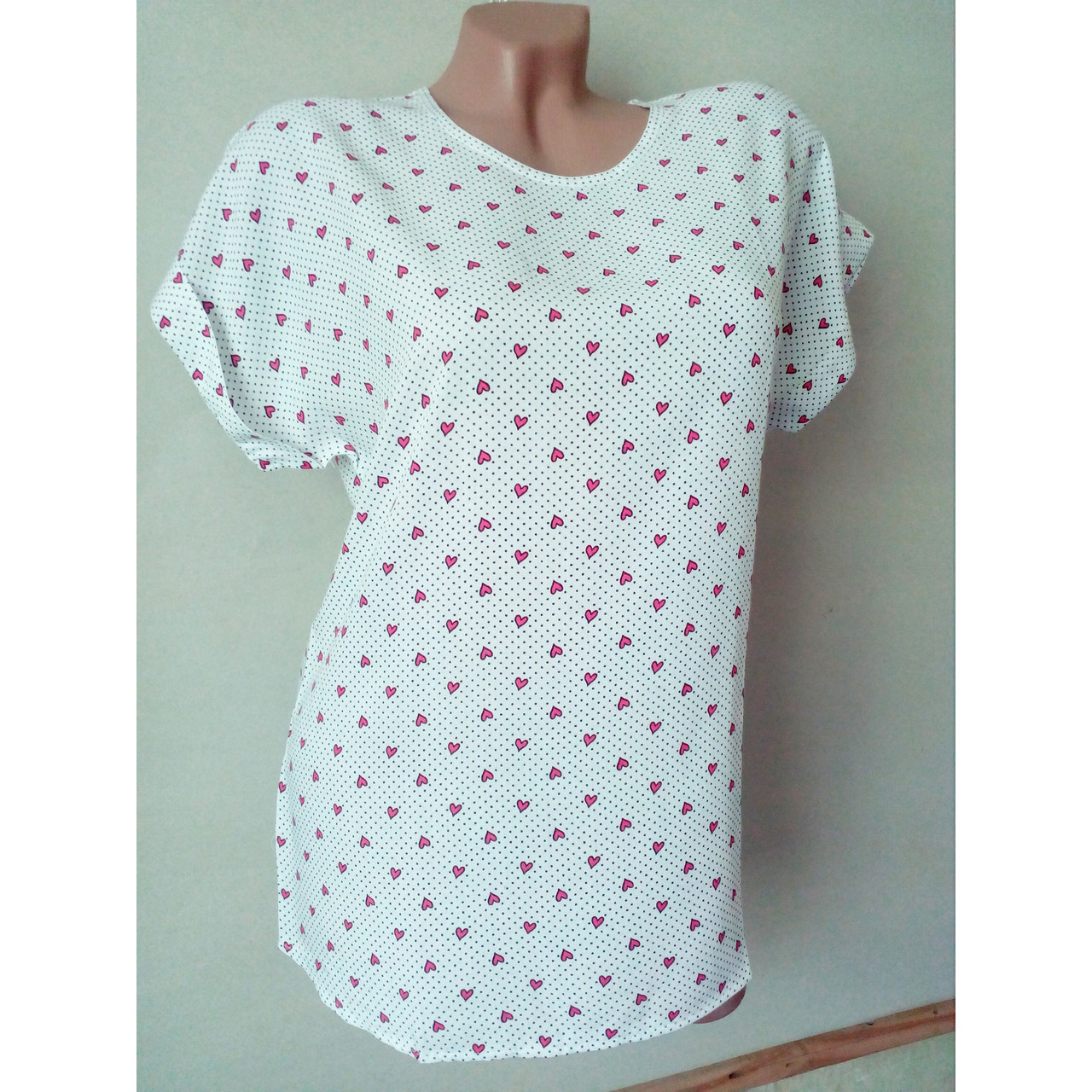 Блуза-футболка женская размеры 44,46,48 из штапеля - фото 3 - id-p1904839595