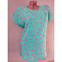 Блуза-футболка жіноча розміри 44,46,48 зі штапелю