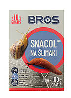 Средство от слизней улиток Bros/БРОС Snacol 1 кг + 100 г