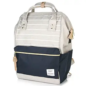 Рюкзак жіночий у смужку HIMAWARI 9001 BLUE/GREY