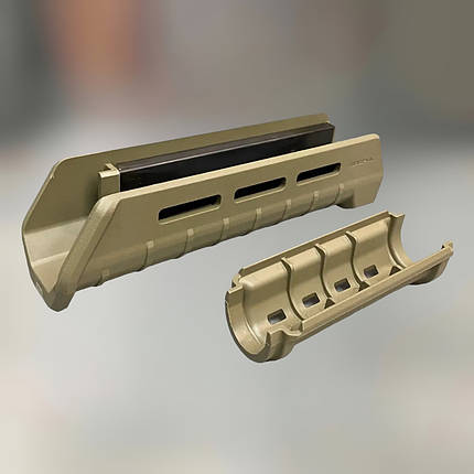 Тактична цівка Magpul MOE® AK Hand Guard, Койот, для Сайги (мисливська версія), AK47/AK74 (MAG619-FDE), фото 1