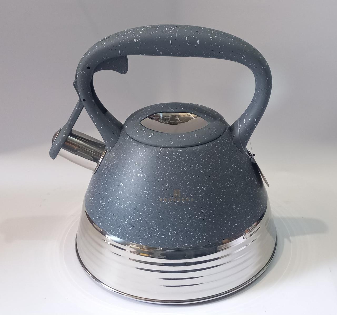 Чайник із свистком Edenberg EB-8827-Grey 3 л сірий