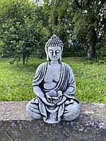Садова фігура, статуетка скульптура Будда з чашею для декору ручної роботи 38 см